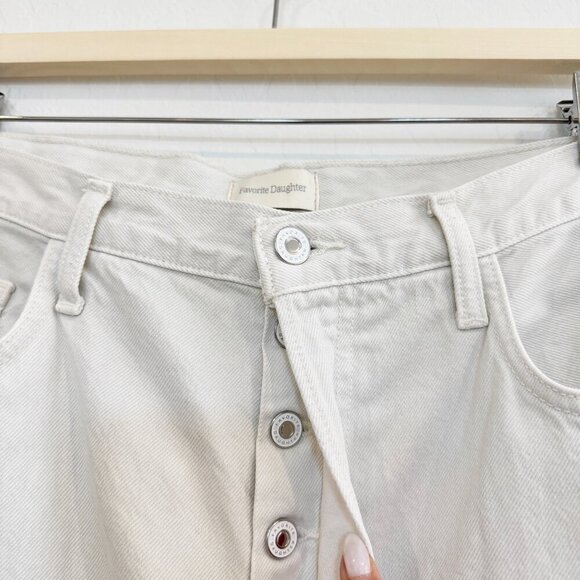 Favorite Daughter Denim The Masha Wide Leg Jeans Stone Cream Beige Plus Size 32 - Picture 6 of 14